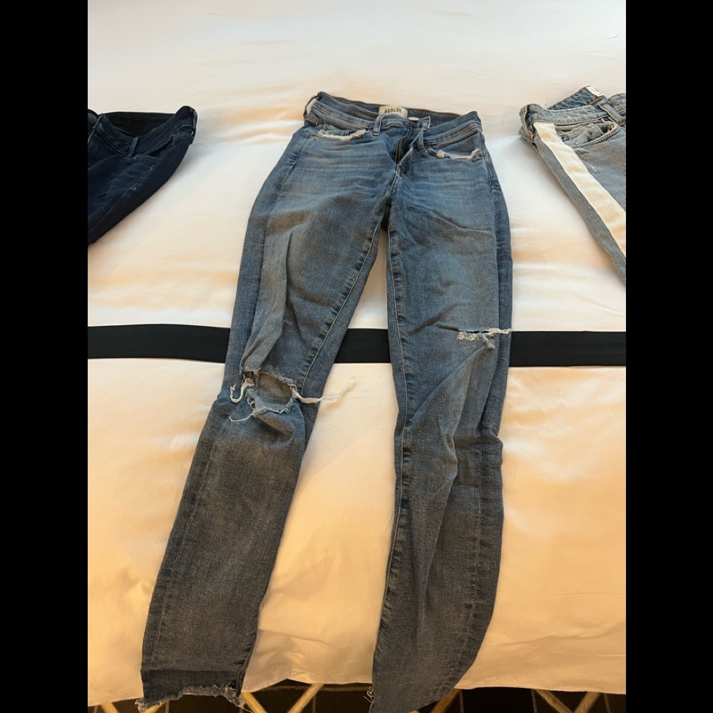 agolde skinny jeans with rips
